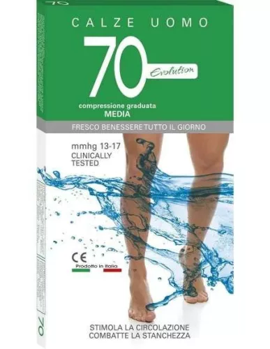 MANON PAMUT FÉRFI UTAZÓ ZOKNI S/M-ES 70 DEN 13-17 MMHG NERO 40-42