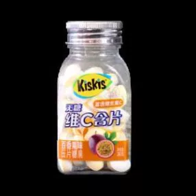   MARACUJA ÍZŰ FRISSÍTŐ CUKORKA C-VITAMINNAL ÉDESÍTŐSZERREL KISKIS 38GR