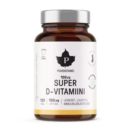 PUHDISTAMO SUPER D-VITAMIN 100mG 60 DB-OS