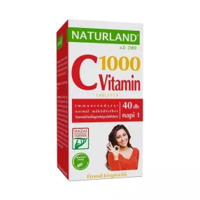 NATURLAND C-VITAMIN 1000MG TABLETTA 40 DB