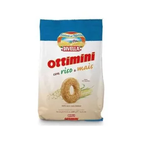 DIVELLA OTTIMINI RIZSES-KUKORICÁS KEKSZ 400 GR