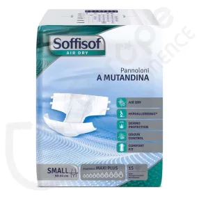   SOFFISOF AIR DRY MAXI PLUS NADRÁGPELENKA S-ES 50-80 CM CSÍPŐ-DERÉK 15 DB/CSOMAG