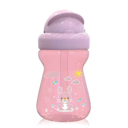 LORELLI ÁLLATOS SZÍVÓSZÁLAS SPORT ITATÓ 325 ML RÓZSASZÍN