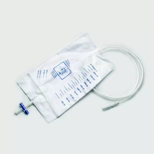 URINE BAG VIZELETGYŰJTŐ ZSÁK 2000 ML 150 CM STERIL T-CSAPOS