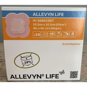   ALLEVYN LIFE SPECIÁLIS SZILIKONOS HABKÖTSZER 21 CM X 21 CM 10 DB/DOB