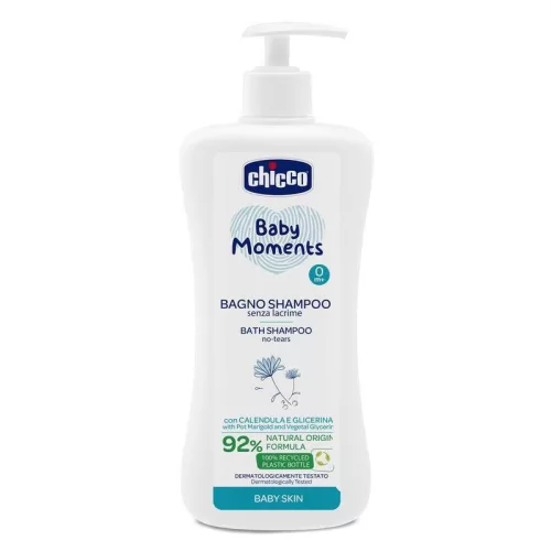 CHICCO KÖNNYMENTES FÜRDETŐ & SAMPON KÖRÖMVIRÁGGAL ÉS NÖVÉNYI GLICERINNEL 500 ML