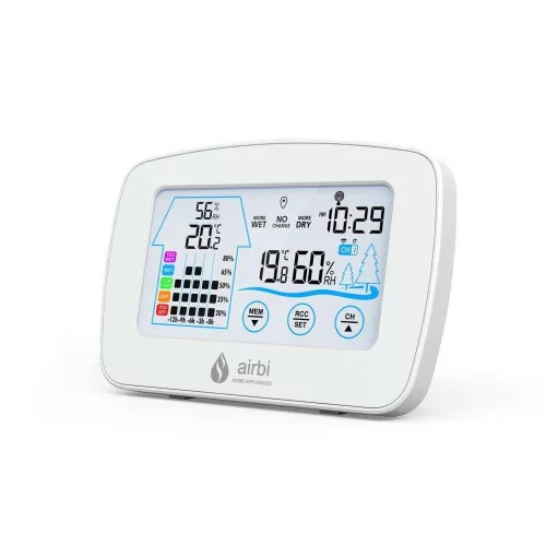 AIRBI CONTROL VEZETÉK NÉLKÜLI PÁRA/HŐMÉRSÉKLET MÉRŐ KÖZPONT
