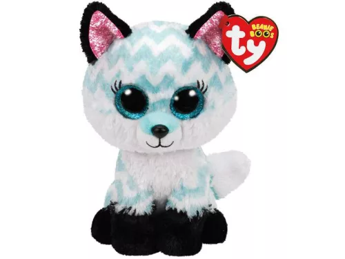 TY BOOS PLÜS FIGURA 15 CM ATLAS FEHÉR-TÜRKIZ RÓKA