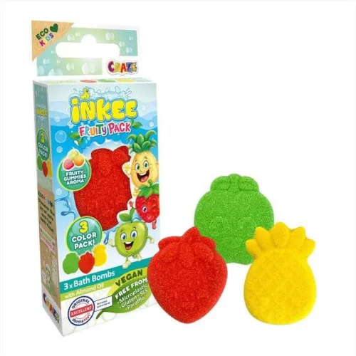 CRAZE INKEE VEGÁN FÜRDŐFORMA GYÜMÖLCS 3 DARABOS