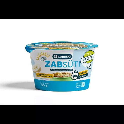 CORNEXI PROTEIN ZABSÜTI BANÁNOS FEHÉRCSOKOLÁDÉS 55 GR