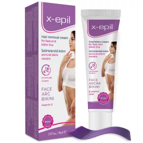   X-EPIL SZŐRTELENÍTŐ KRÉM ARCRA BIKINI VONALRA ÉRZÉKENY BŐRRE 40 ML