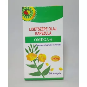 Ligetszépe olaj + Omega-6 kapszula 300 mg 50 db kapszula
