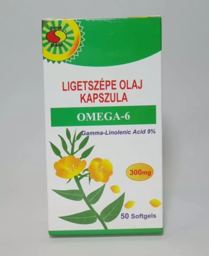 Ligetszépe olaj + Omega-6 kapszula 300 mg 50 db kapszula