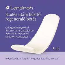 LANSINOH SZÜLÉS UTÁNI HŰSÍTŐ REGENERÁLÓ BETÉT 8 DB-OS