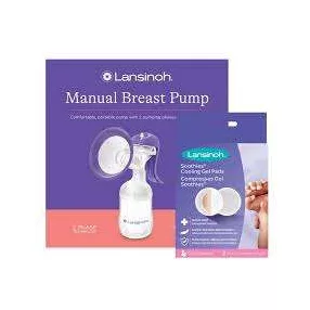   LANSINOH SZETT 2 FÁZISÚ KÉZI MELLSZÍVÓ + REGENERÁLÓ MELLPÁRNA SZETT