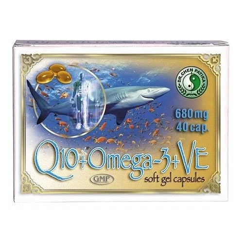 Dr.chen Q10+Omega-3+vitamin-E lágyzselatin kapszula 40 db 680 mg (szív védelmére)