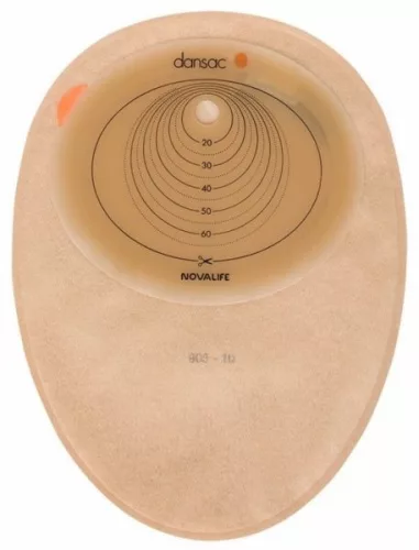 Dansac 905-10 novalife 1 maxi zárt testszínű zacskó kivágható 10-70x90 mm-ig 470 ml