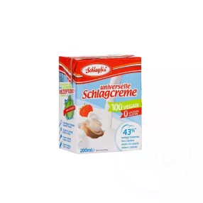   SCHLAGFIX VEGÁN FŐZŐ ÉS HABKRÉM 200 ML 43% KEVESEBB KALÓRIA
