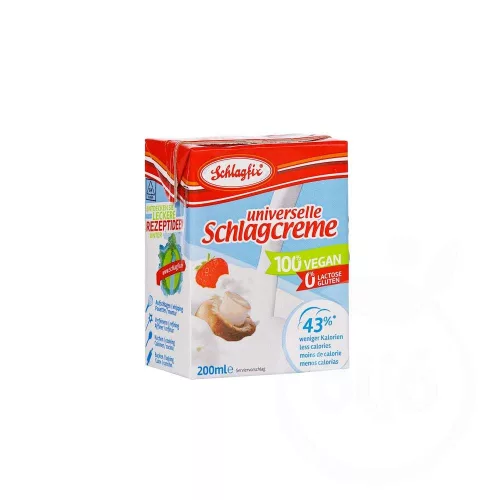 SCHLAGFIX VEGÁN FŐZŐ ÉS HABKRÉM 200 ML 43% KEVESEBB KALÓRIA