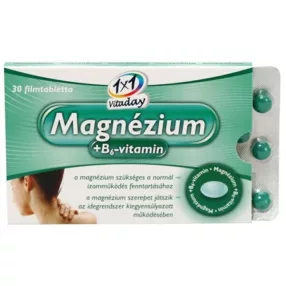 1X1 VITADAY MAGNÉZIUM + B6 VITAMIN 30 DB-OS FILMTABLETTA