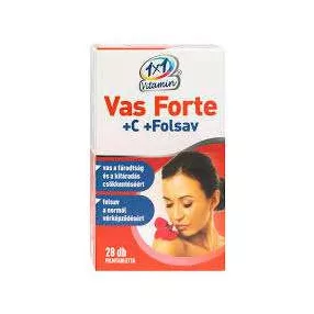   1X1 VITADAY VAS FORTE + C+ FOLSAV VITAMIN 28 DB-OS FILMTABLETTA