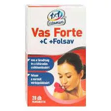 1X1 VITADAY VAS FORTE + C+ FOLSAV VITAMIN 28 DB-OS FILMTABLETTA