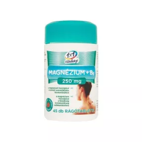   1x1 Vitaday magnézium + B6 vitamin 45 db-os rágótabletta 250 mg