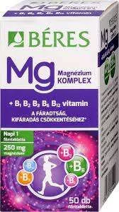 BÉRES MAGNÉZIUM KOMPLEX FILMTABLETTA 50 DB-OS 250 MG (MG+B1,B2,B6,B12)