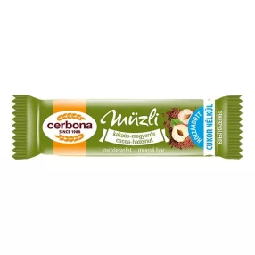   CERBONA SZELET KAKAÓS-MOGYORÓS 20 GR HOZZÁADOTT CUKOR NÉLKÜL