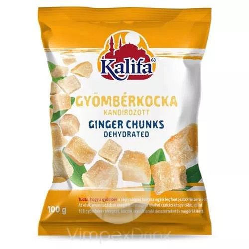 KALIFA CUKROZOTT KANDÍROZOTT GYÖMBÉRKOCKA 100 GR