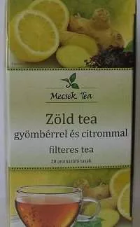 MECSEK ZÖLD TEA GYÖMBÉR+CITROM 20 FILTER