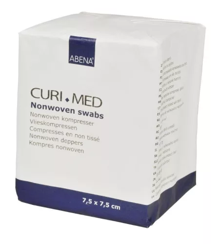 Curi-med nem szőtt sebfedő nem steril 7,5 x 7,5 cm (abena) 100 db/doboz